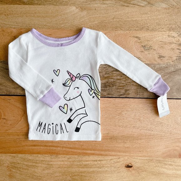 🧸 SALE! (5/$15, 8/$22, 12/$30) Carter's shirt 12m unicorn. baby clothes girls - Picture 1 of 6